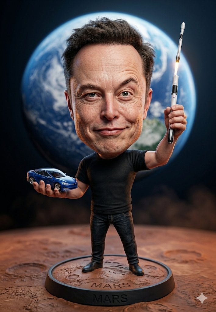 A hyper-detailed 3D caricature figurine of a legendary pop music icon, bobblehea