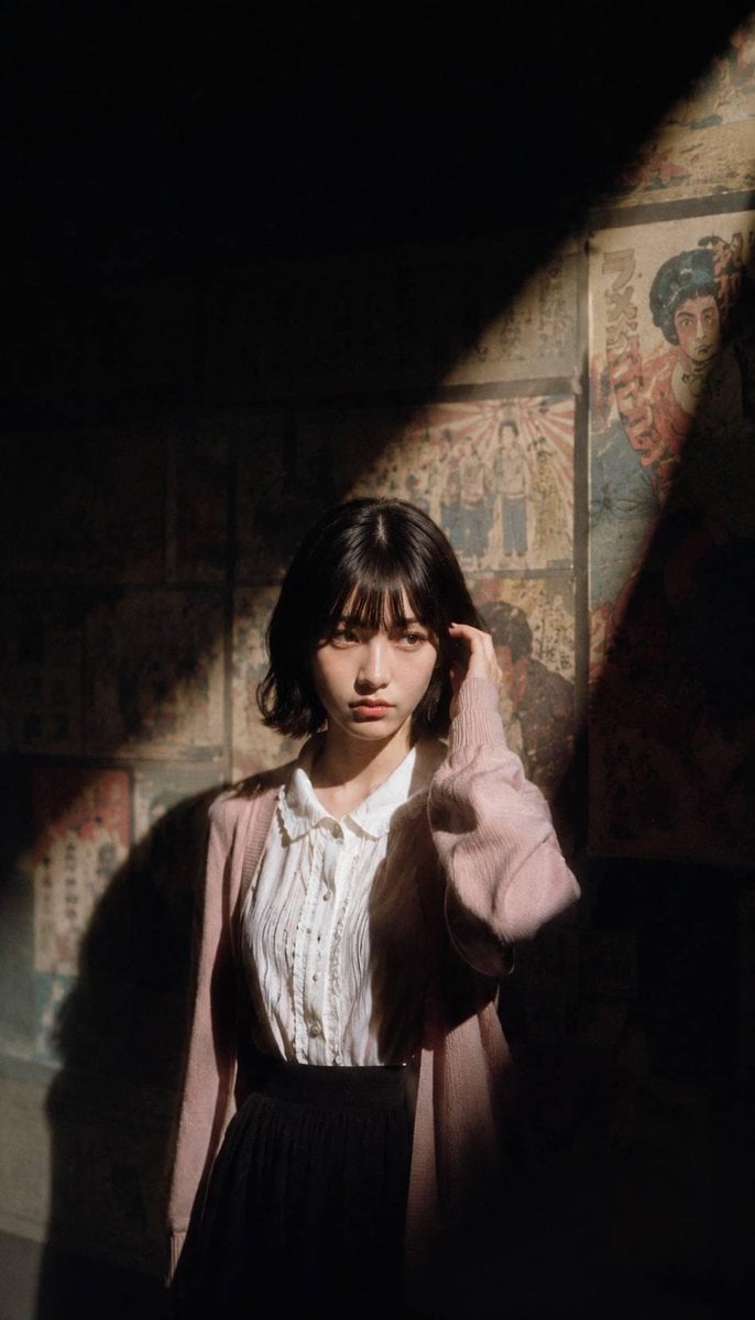 Use my reference photo to preserve the exact facial features, hairstyle, bangs, 