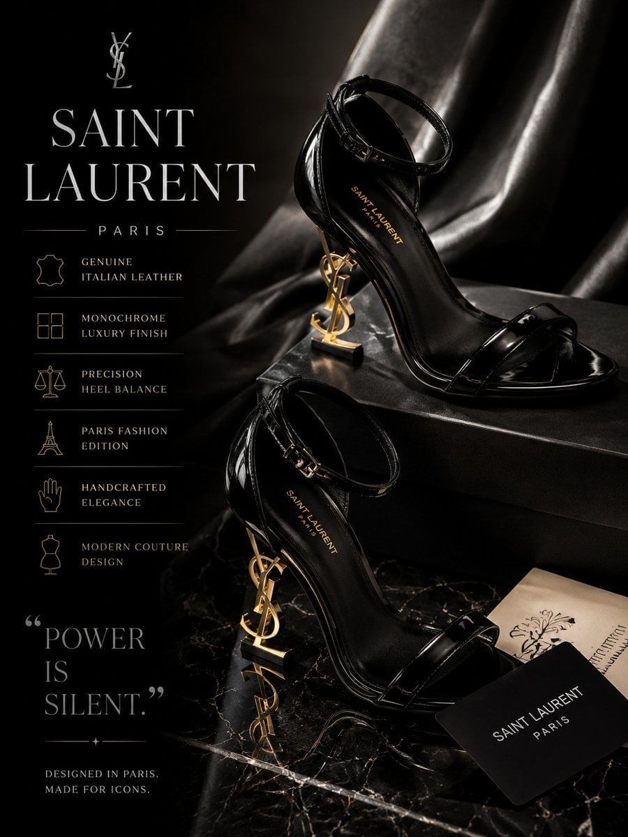Create an ultra-premium luxury fashion advertisement poster for designer high he