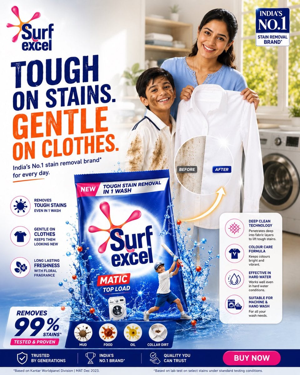 FORMAT:
4:5 vertical premium FMCG SMM poster
hyper-realistic detergent advertisi