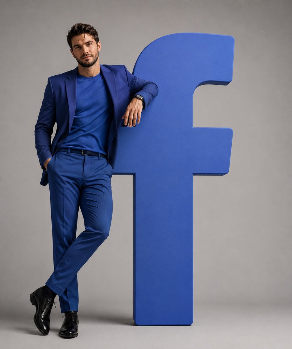 A hyper-realistic editorial photograph of a stylish man confidently interacting 