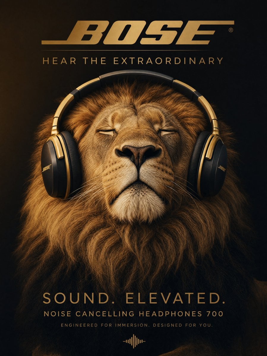 Ultra realistic commercial poster of a massive brown grizzly bear peacefully enj