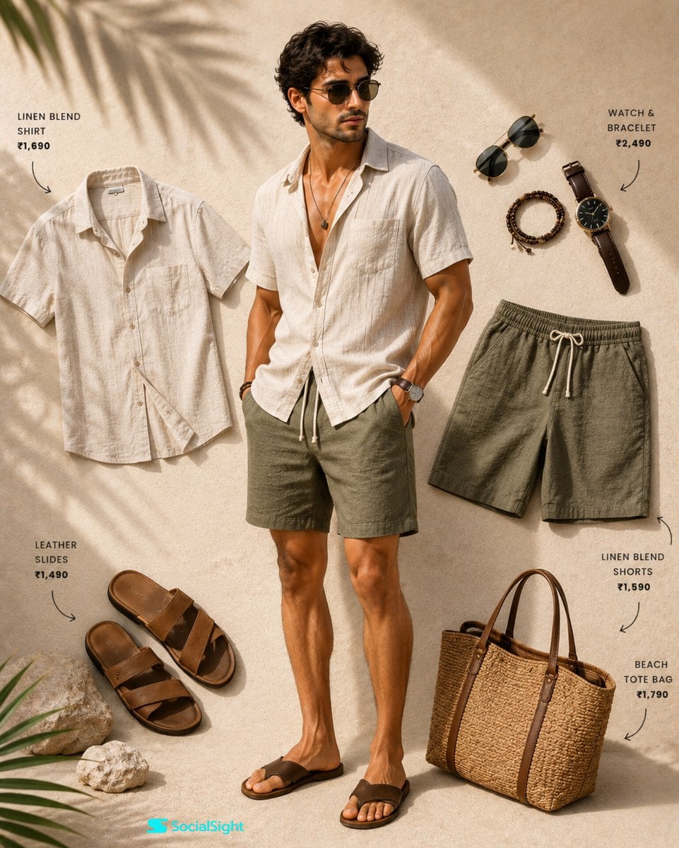 Ultra realistic luxury Apple-inspired fashion campaign poster featuring a stylis