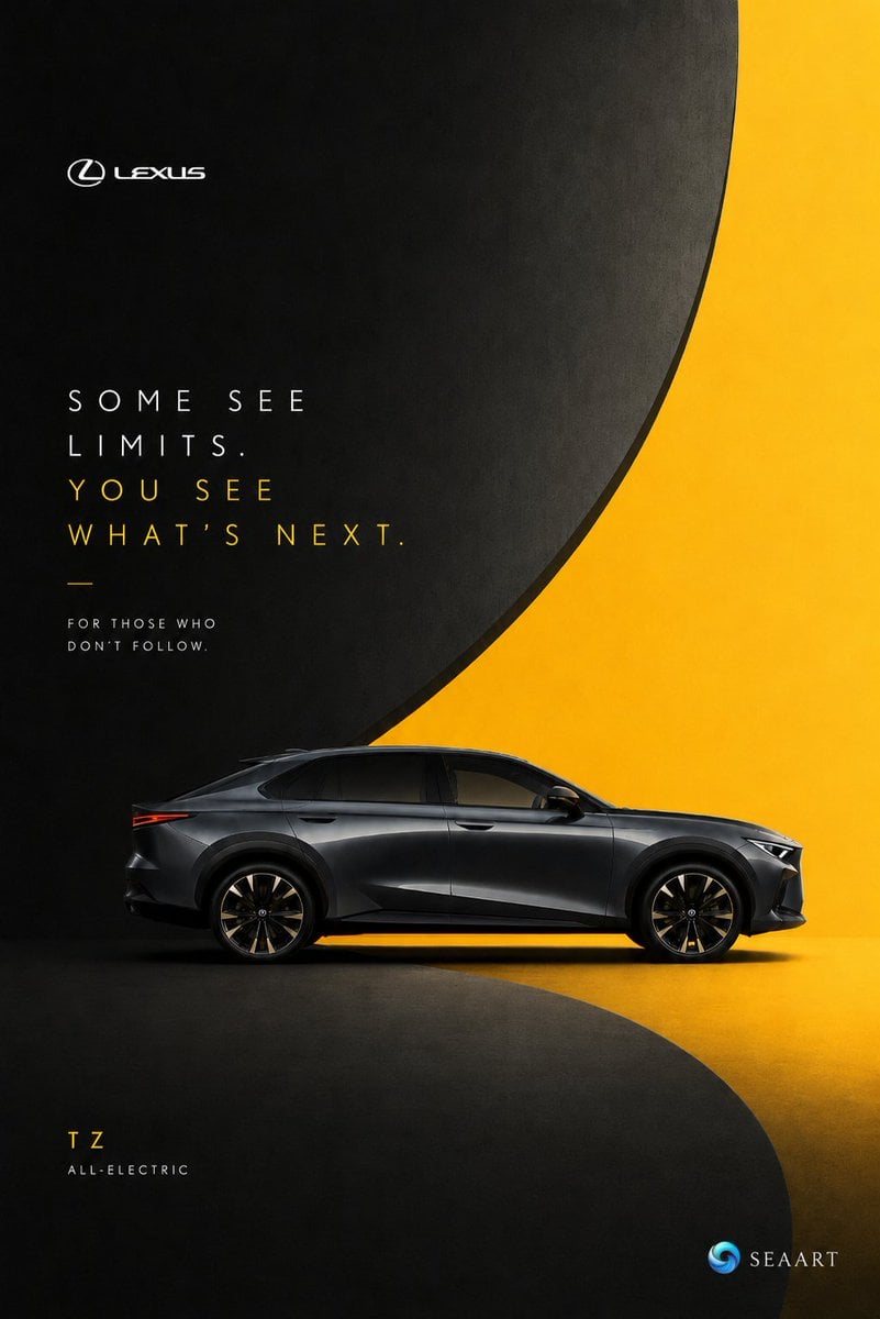 Create an ultra-premium conceptual automotive campaign poster for [AUTOMOTIVE BR