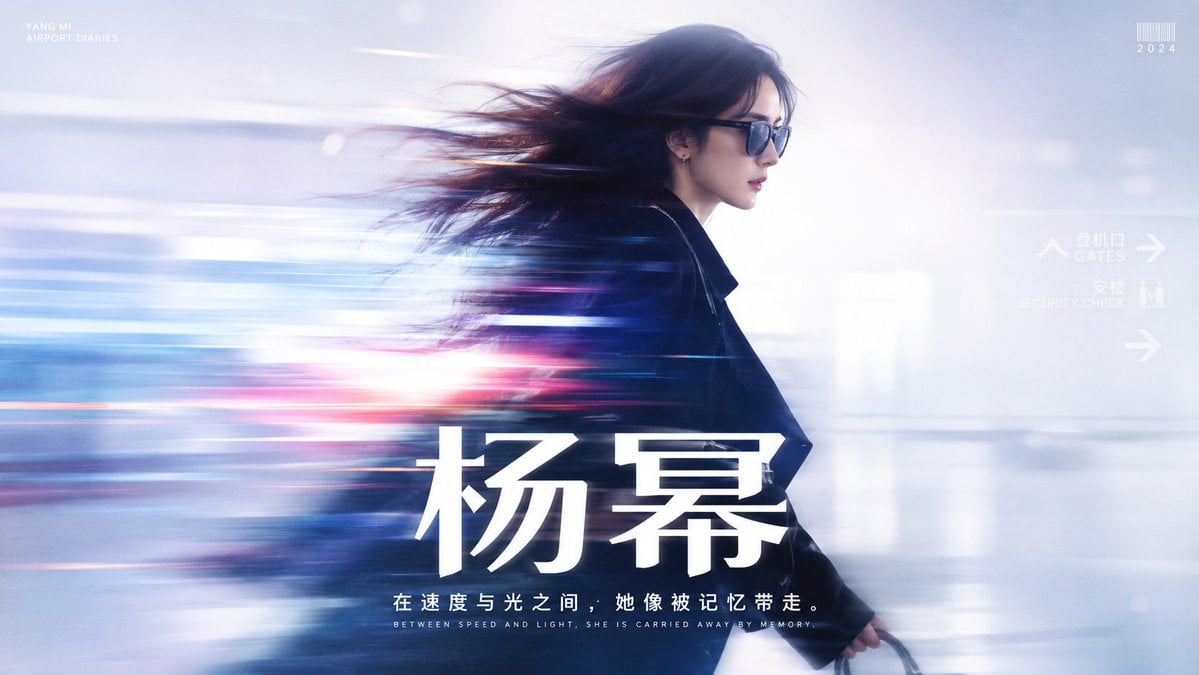 围绕具体主题内容生成一张具有电影感的动态拖影肖像画面：主体以安静的侧面轮廓或半身剪影占据主要视觉重量，面部边缘保持少量可辨识细节，身体和头发向一侧被拉成长距离水