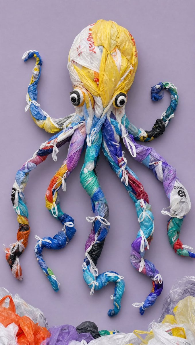A highly detailed realistic photograph of a creative sculpture of a [Sea Animal]