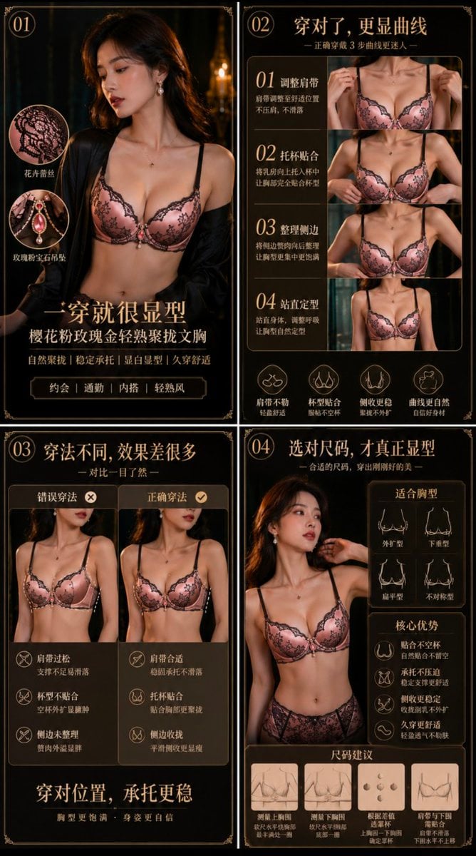 Product:
Midnight black luxury satin set, subtle lace details, premium black-and