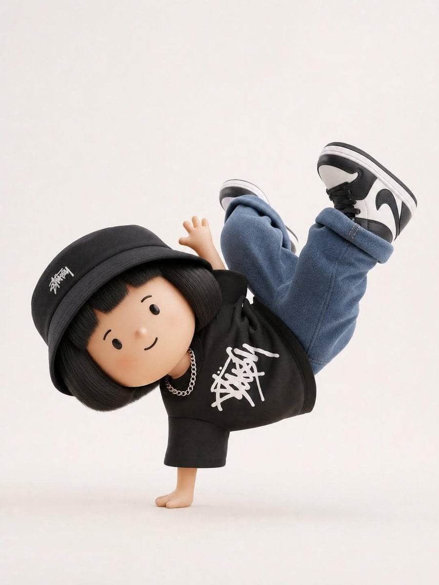 Generate a designer art toy / collectible figurine designed to showcase a trendy