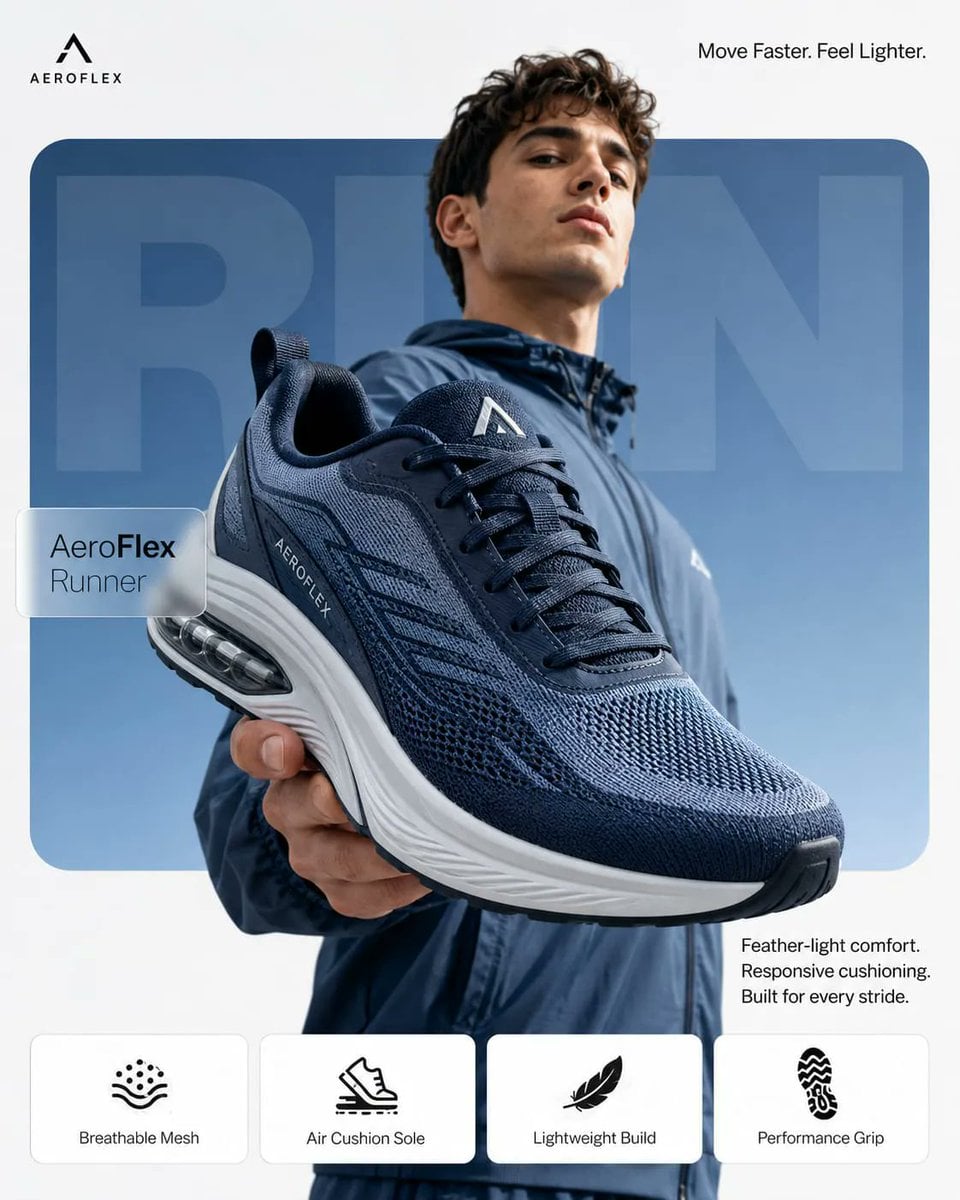 Create a photorealistic premium product campaign poster in a 4:5 vertical aspect