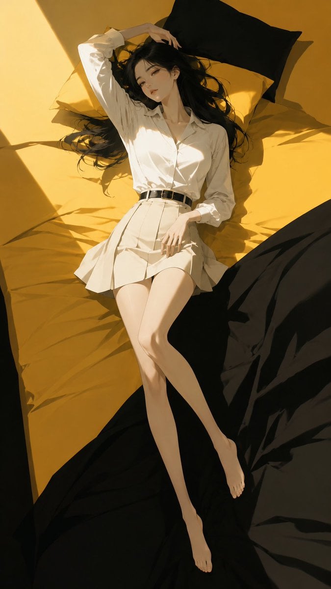 高端日系时装杂志封面感插画，主体为[Subject]，竖版 9:16，极简现代二次元时装插画风，精致赛璐璐上色，干净锐利的大色块塑形，几乎无线稿，边缘优雅清晰。