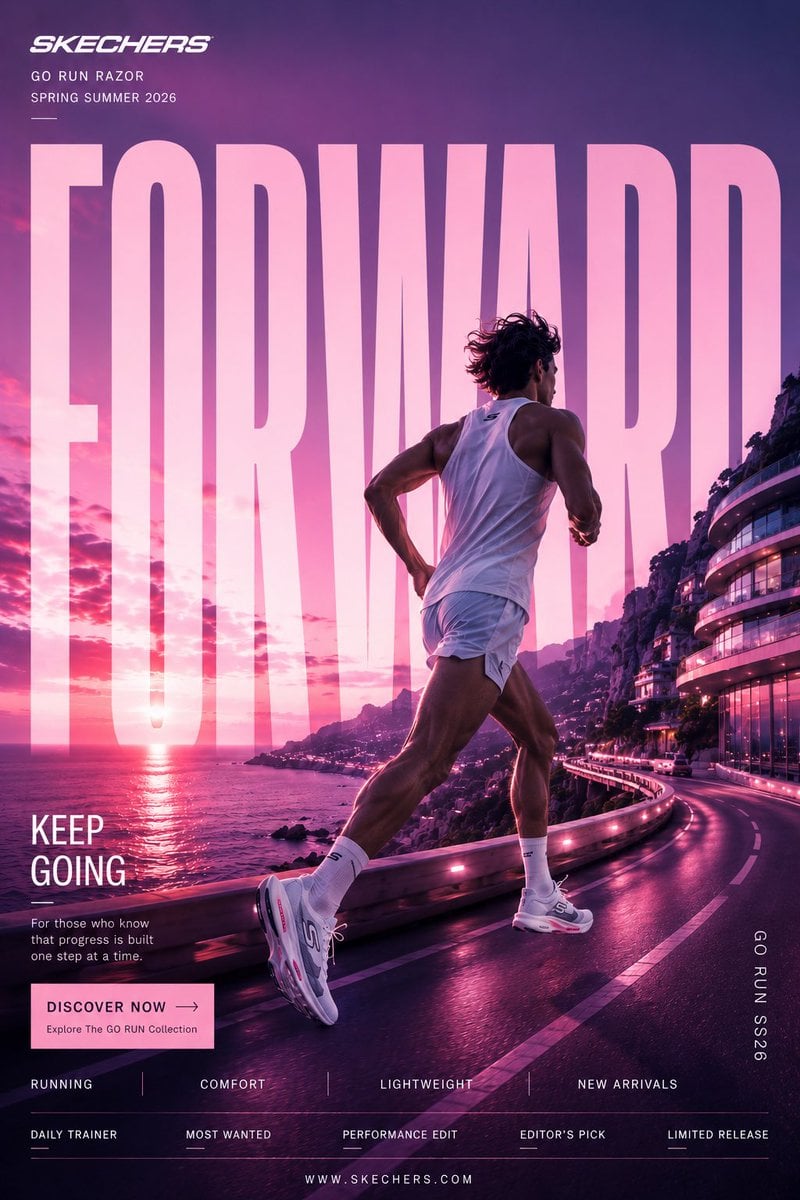 SKECHERS GO RUN RAZOR

"KEEP GOING"

FORMAT

Ultra-Premium Running Footwear SMM 