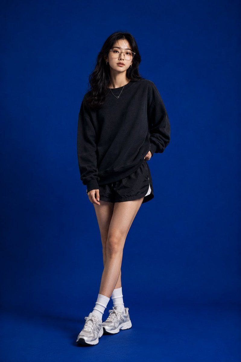 Create image Create a high-end studio fashion portrait inspired by the uploaded 