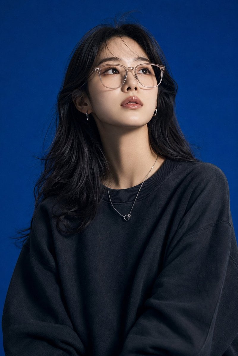 Create image Create a high-end studio fashion portrait inspired by the uploaded 