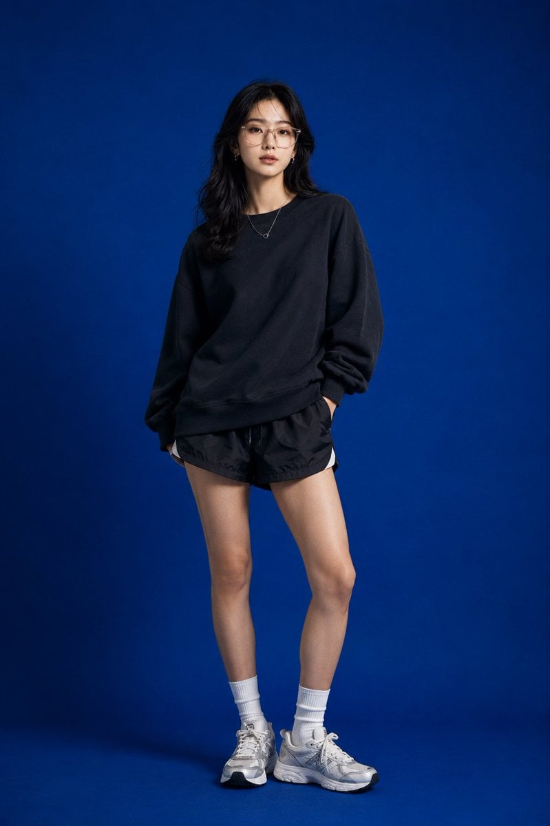 Create image Create a high-end studio fashion portrait inspired by the uploaded 