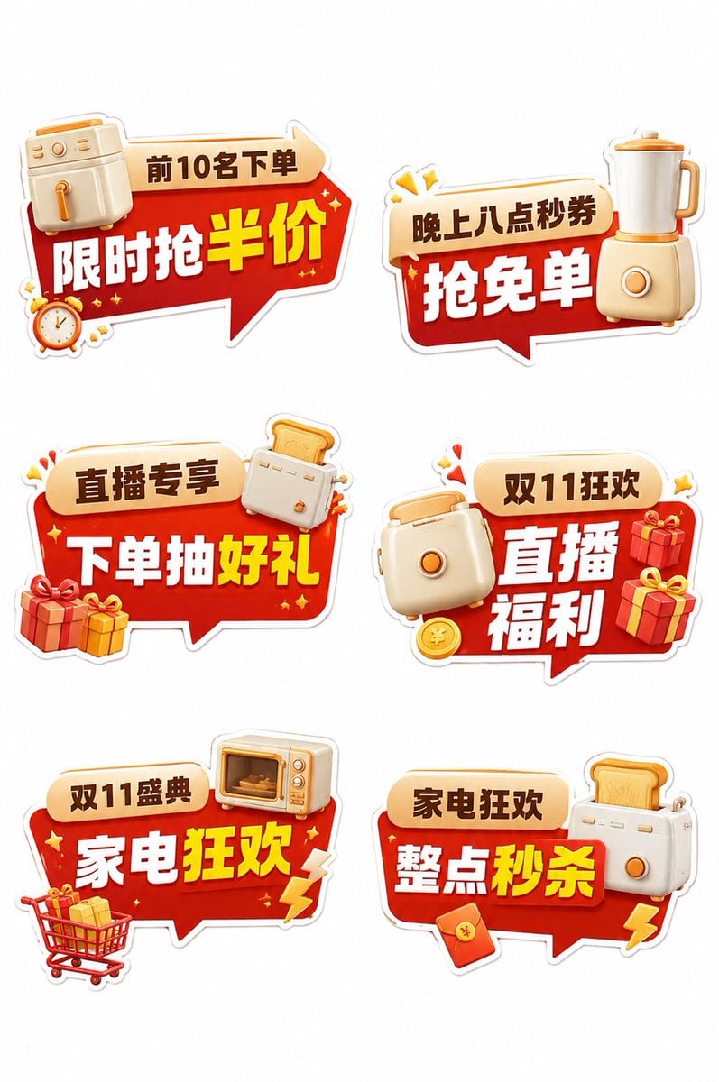 整张图里展示 6 个独立手举牌，每个手举牌都完整可见，彼此分开，不要重叠，不要合并成一个大牌，采用清晰的 2列×3行 排布，整体留白舒服，白色底干净整洁，突出每