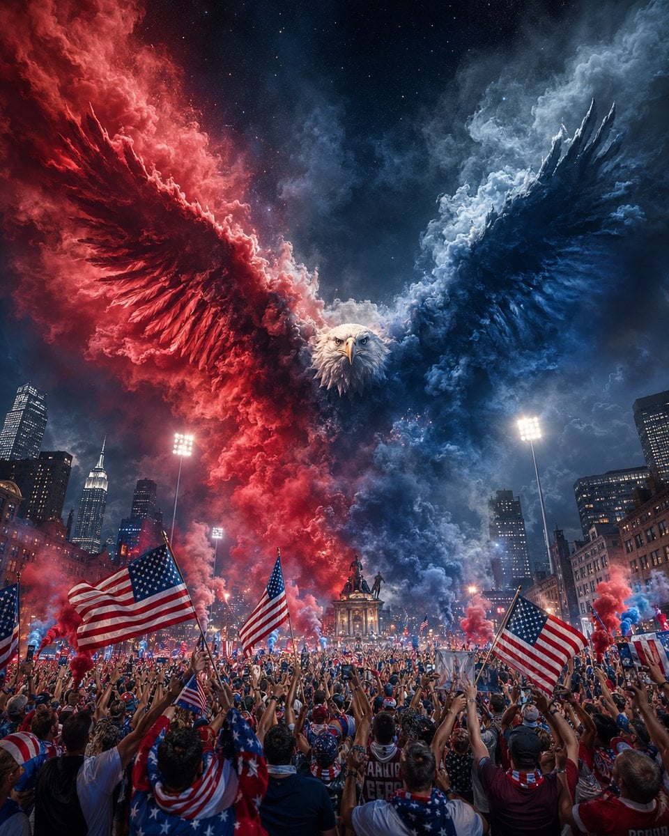 Create a hyper-realistic cinematic national sports campaign poster for [Country]