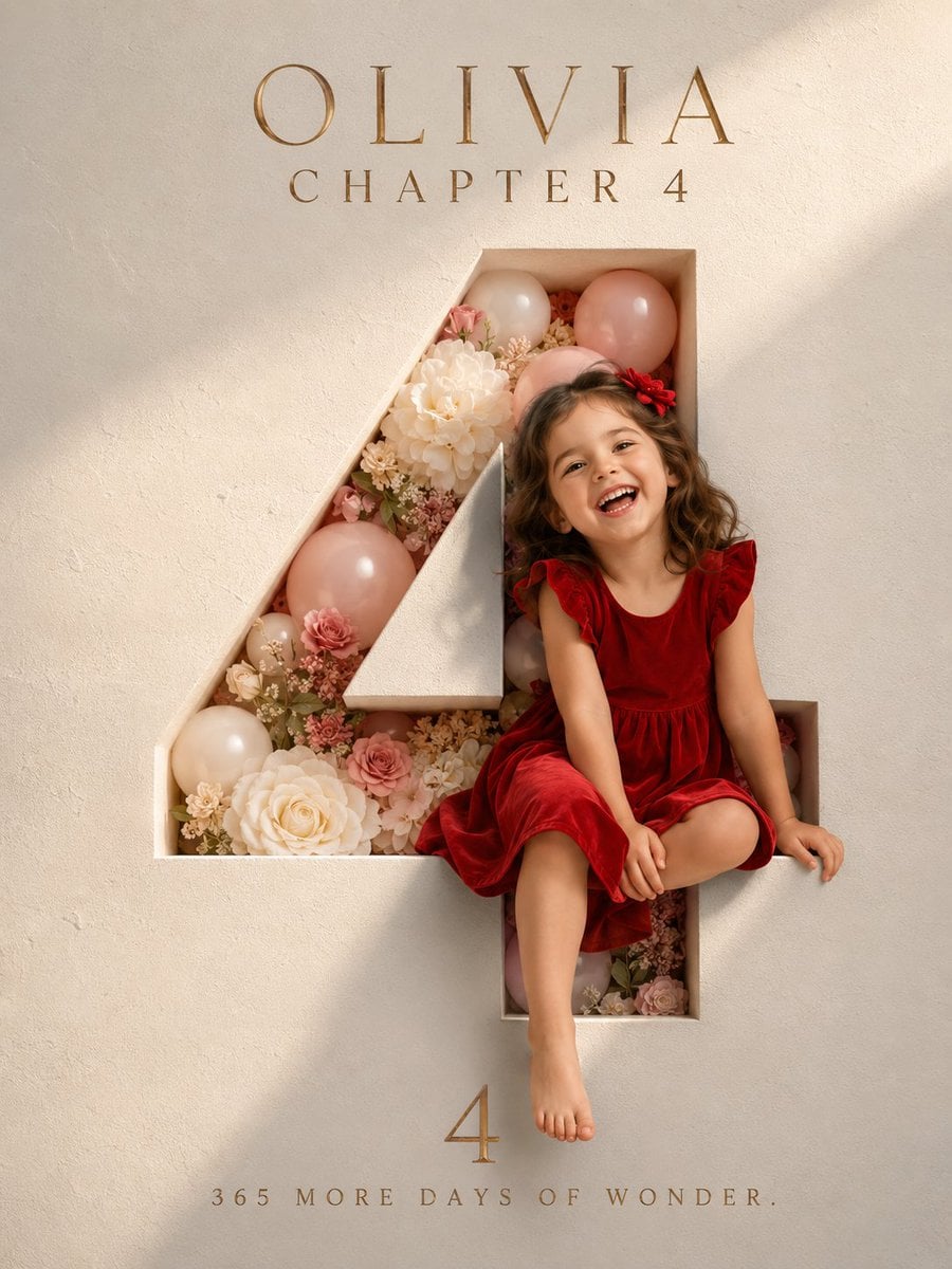 Professional luxury birthday poster, 3:4 portrait composition, ultra high-end st