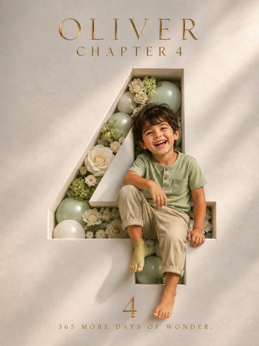 Professional luxury birthday poster, 3:4 portrait composition, ultra high-end st