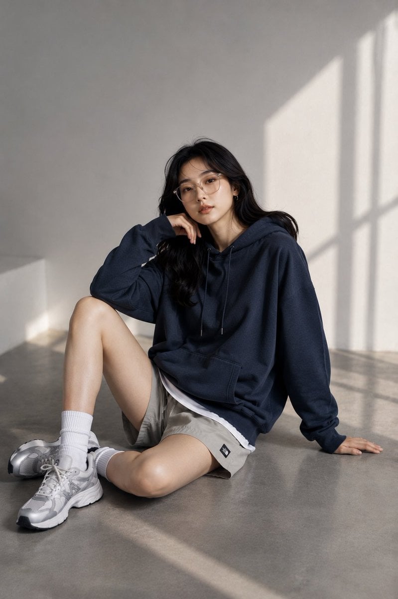 Create a premium fashion-editorial half-body portrait of a beautiful young East 