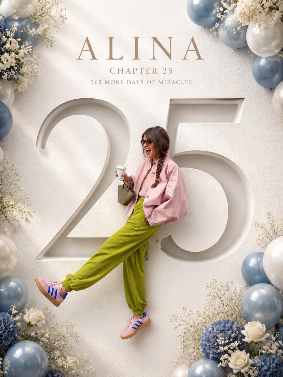 Create a luxury minimalist birthday milestone poster featuring a giant 3D number