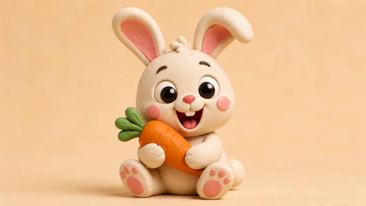 clay-style 3D render of a [Subject], made from smooth colorful modeling clay, ro