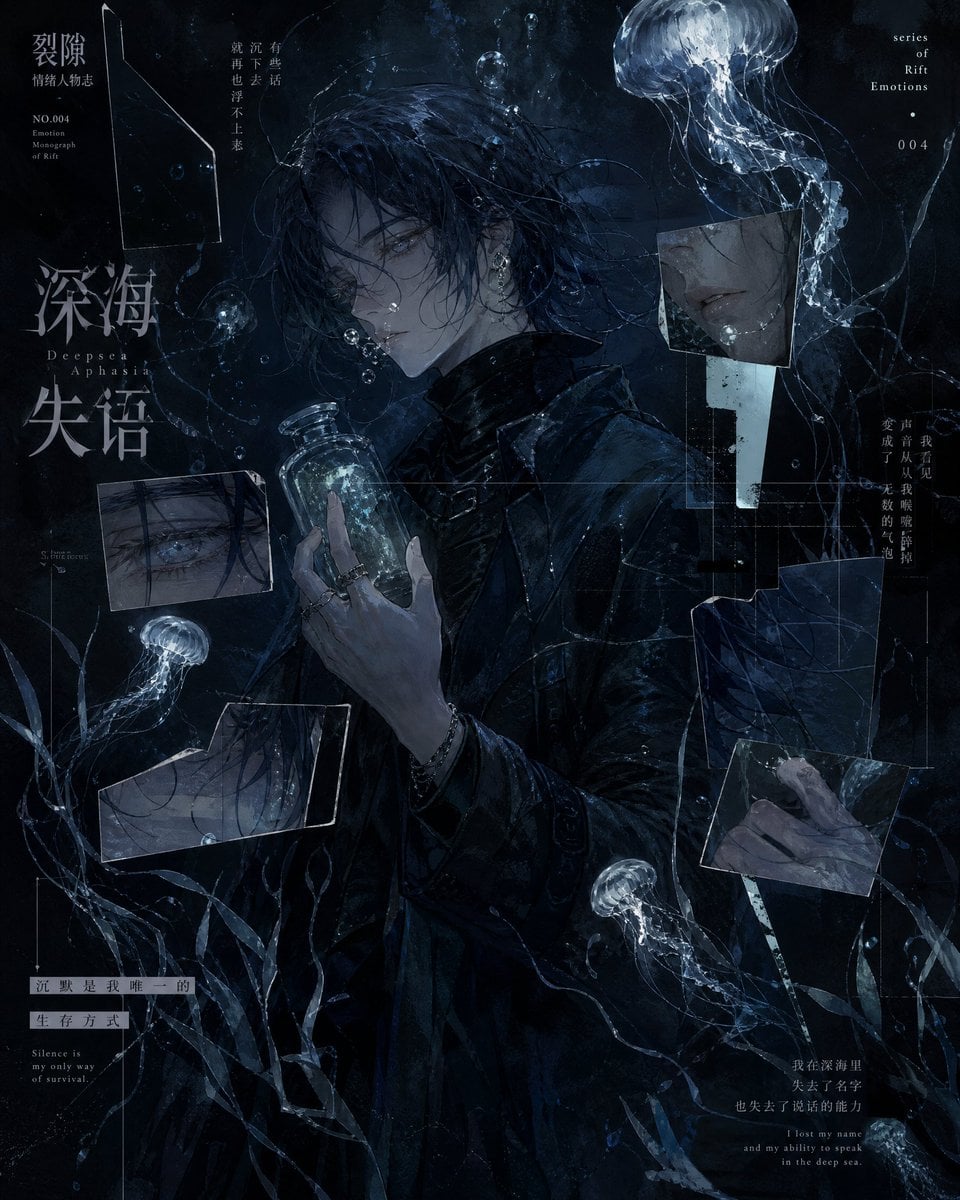 Create a vertical [Aspect Ratio] original anime-style emotional illustration pos