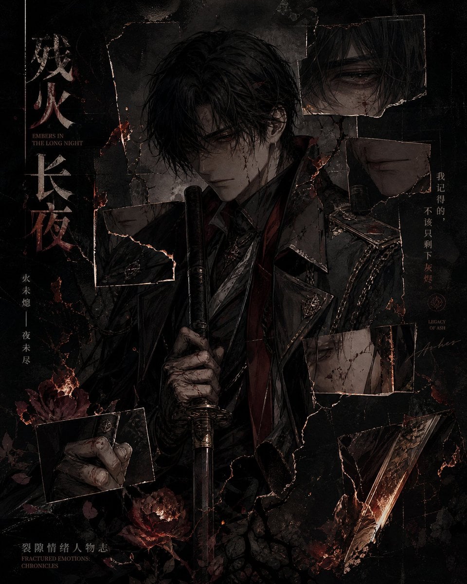 Create a vertical [Aspect Ratio] original anime-style emotional illustration pos