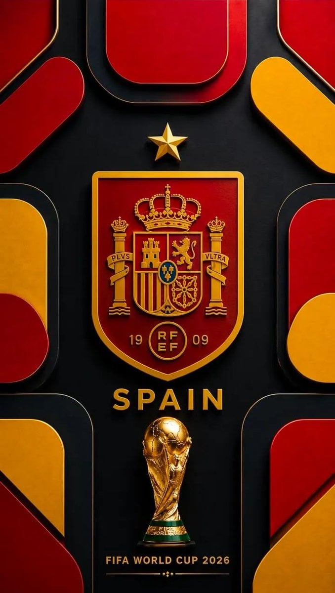 Ultra-premium FIFA World Cup 2026 poster in a luxury 3D layered geometric design