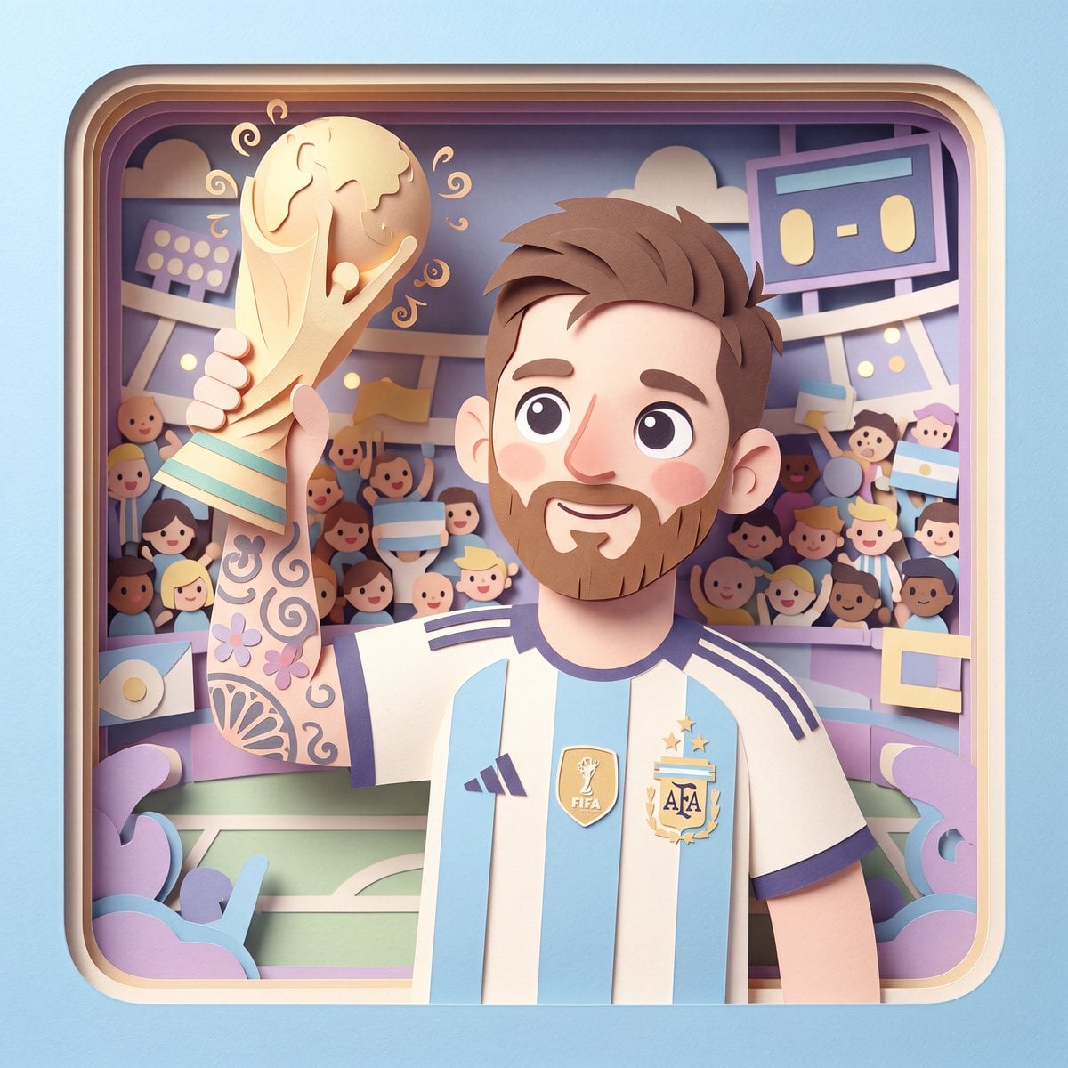 Transform the uploaded image into a premium handcrafted layered papercut artwork