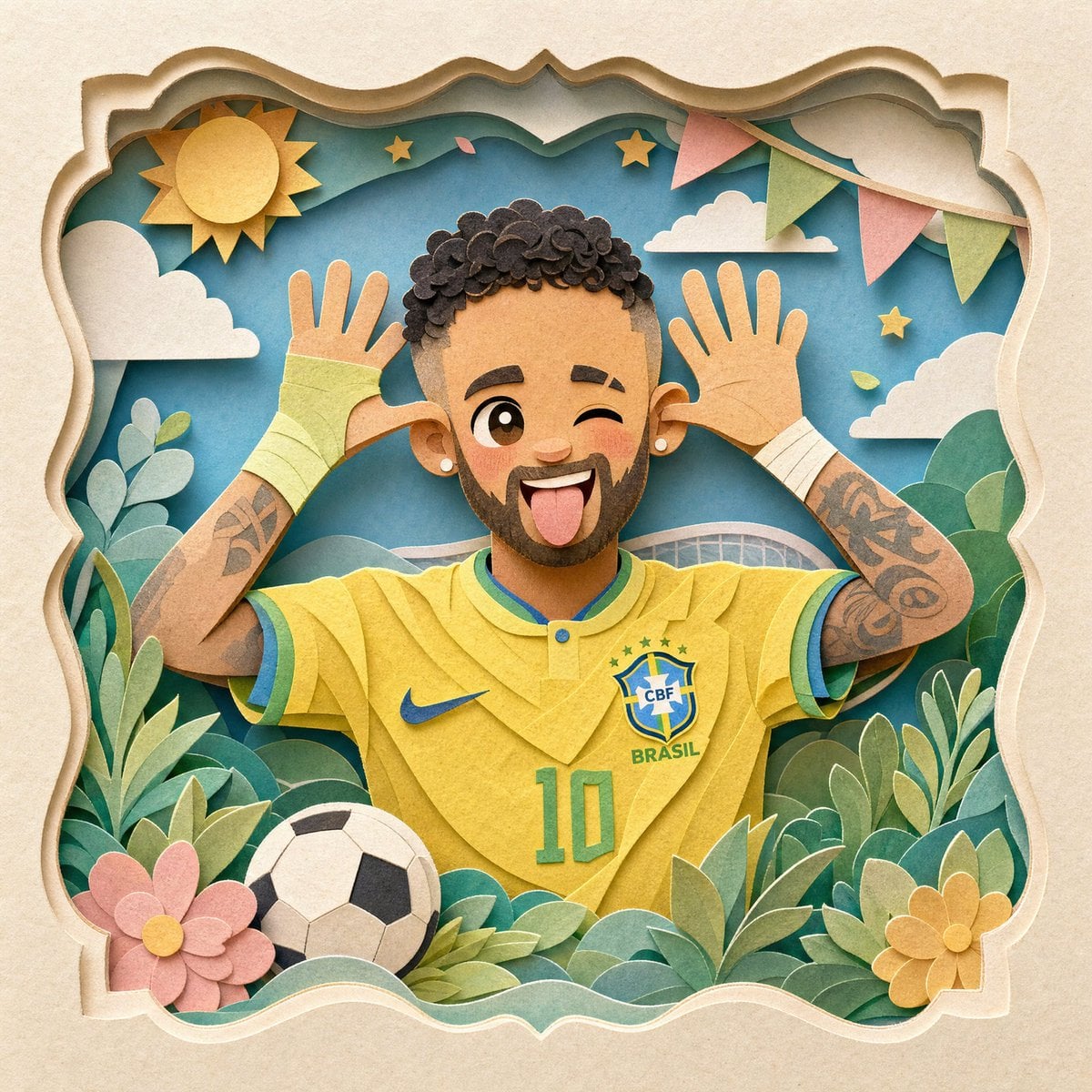 Transform the uploaded image into a premium handcrafted layered papercut artwork