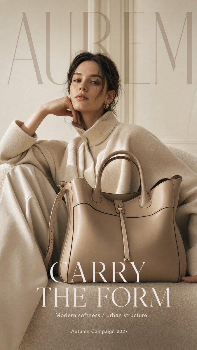 Create a high-end fashion campaign typography poster.

Theme: [Campaign Theme]
B