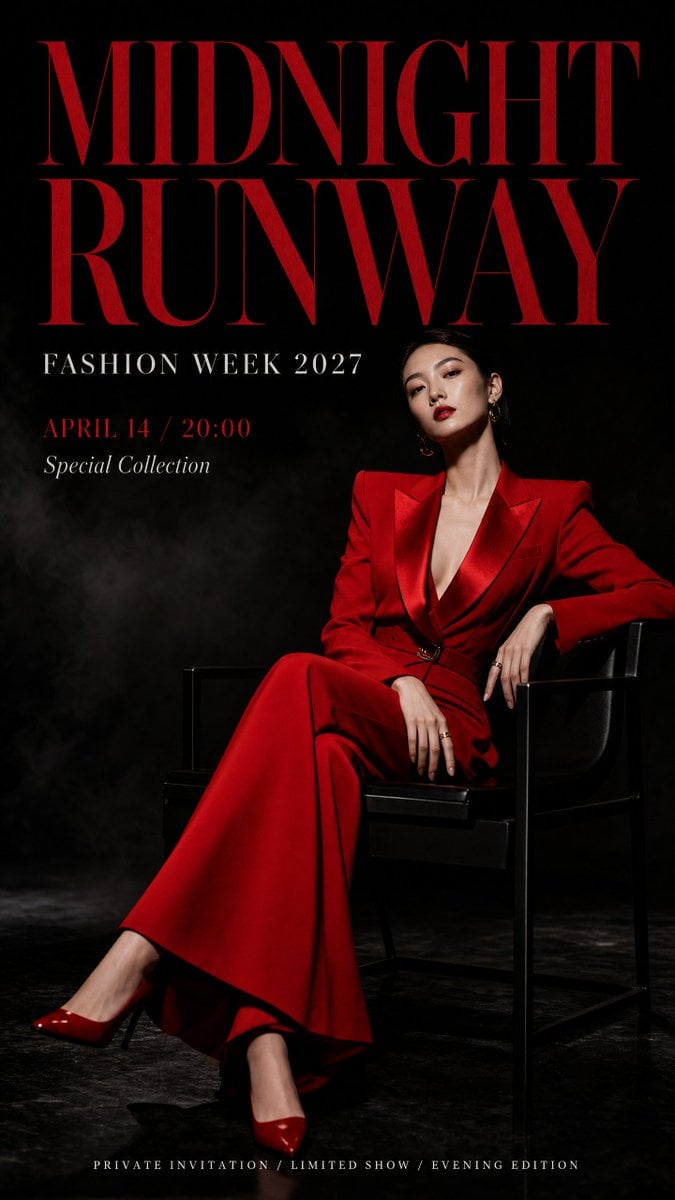Create a high-end fashion campaign typography poster.

Theme: [Campaign Theme]
B