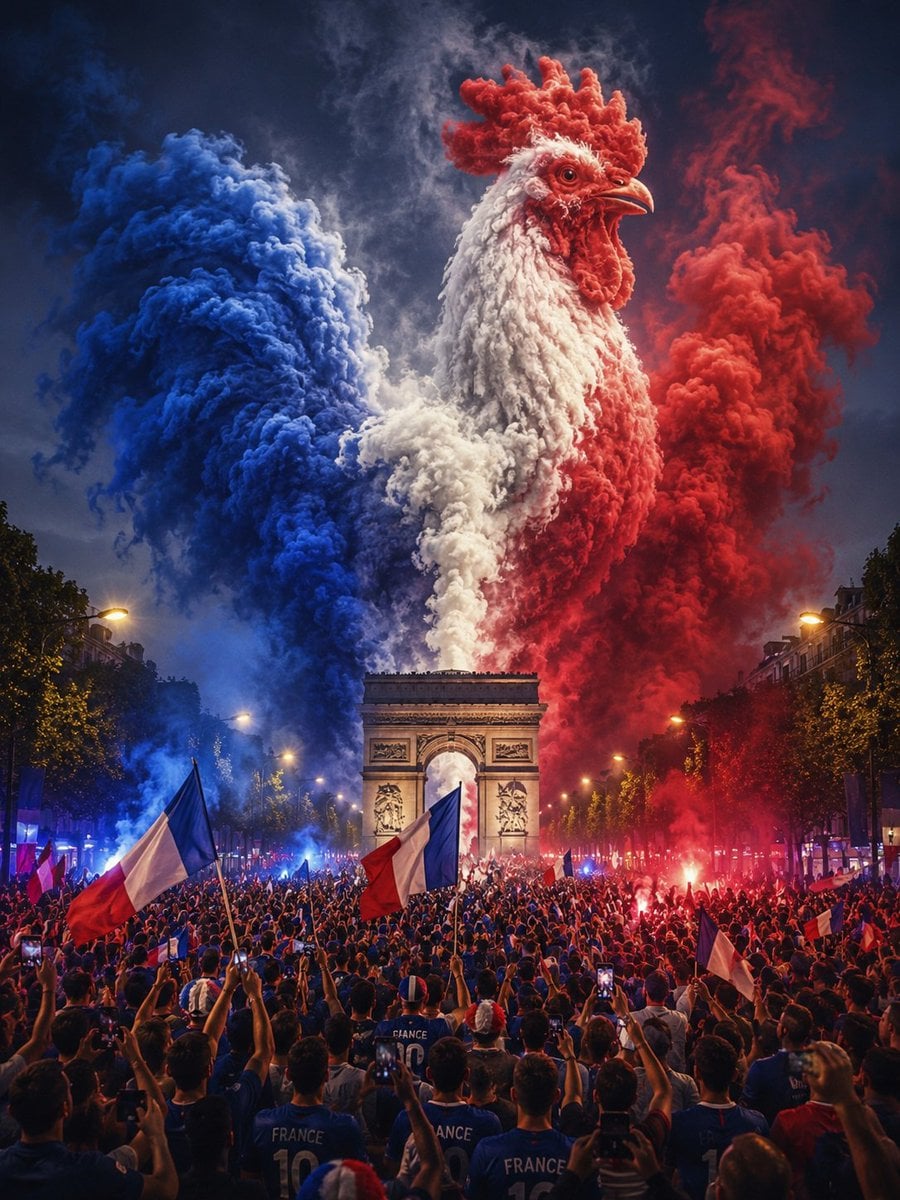 A hyper-realistic cinematic campaign poster for [Country]. Thick [Color One] and