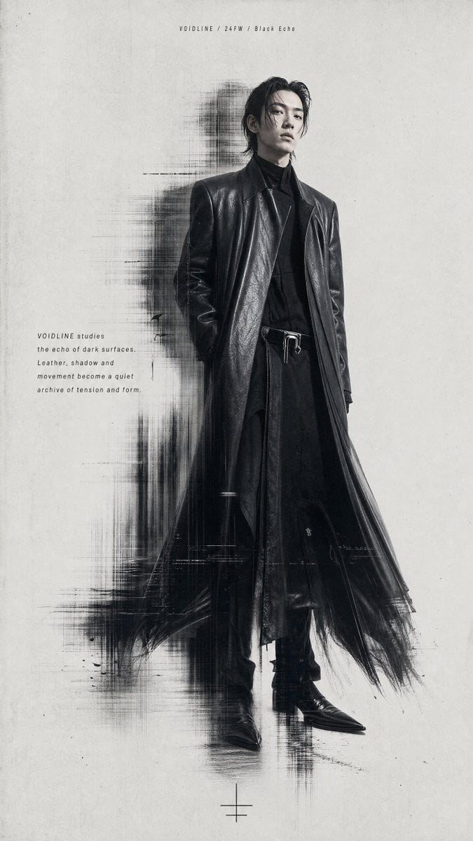 Create a vertical high-resolution experimental fashion editorial poster.

【Theme