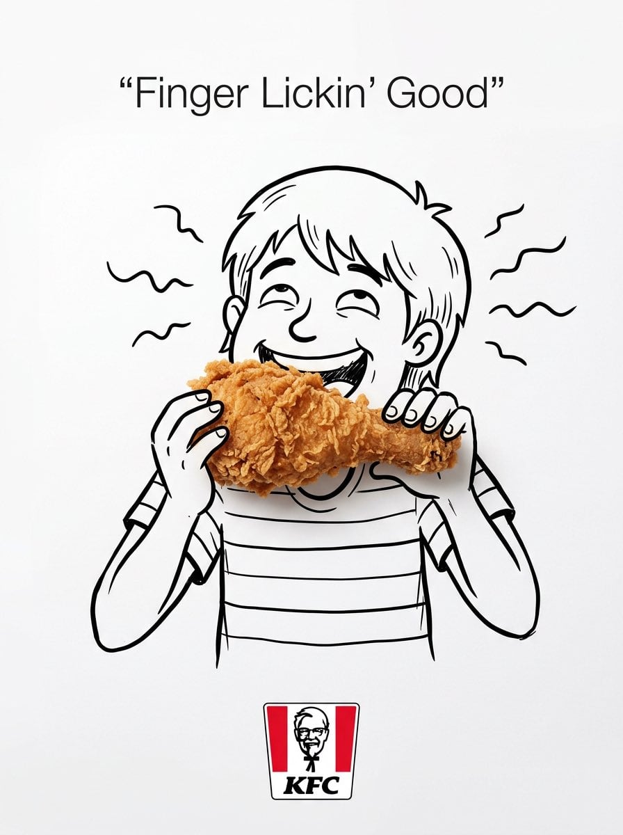 “Creative composite brand advertisement, 3:4 vertical aspect ratio, clean white 