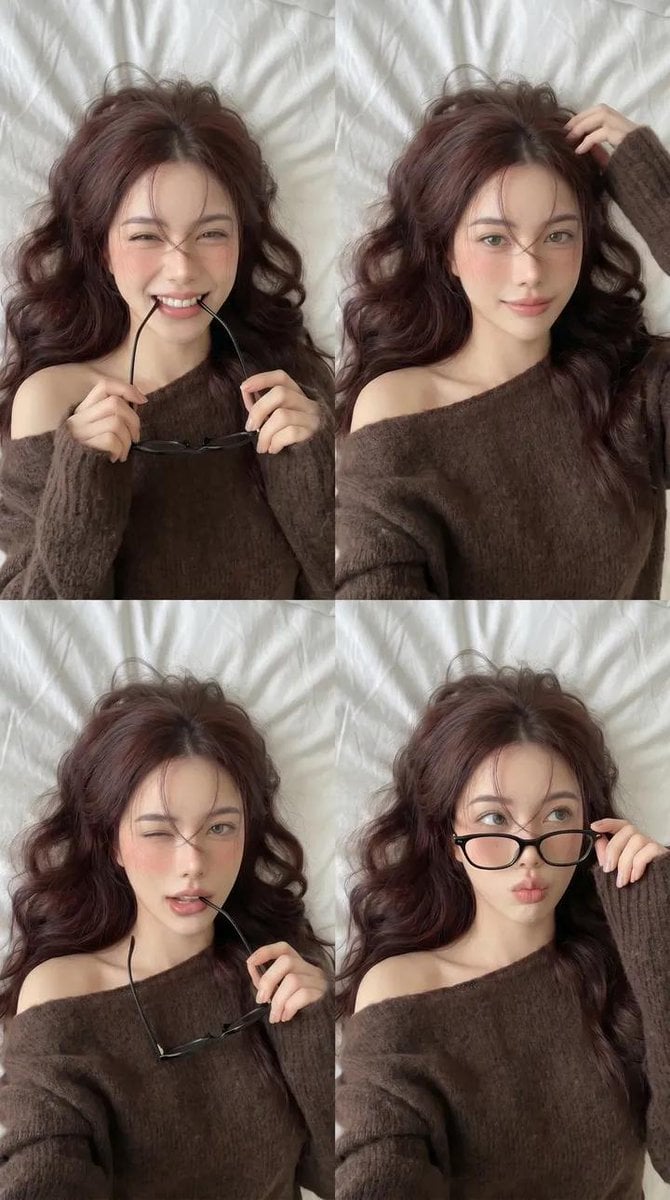 Edit this photo and don't change the face, portrait 9:16. A dreamy Korean lifest