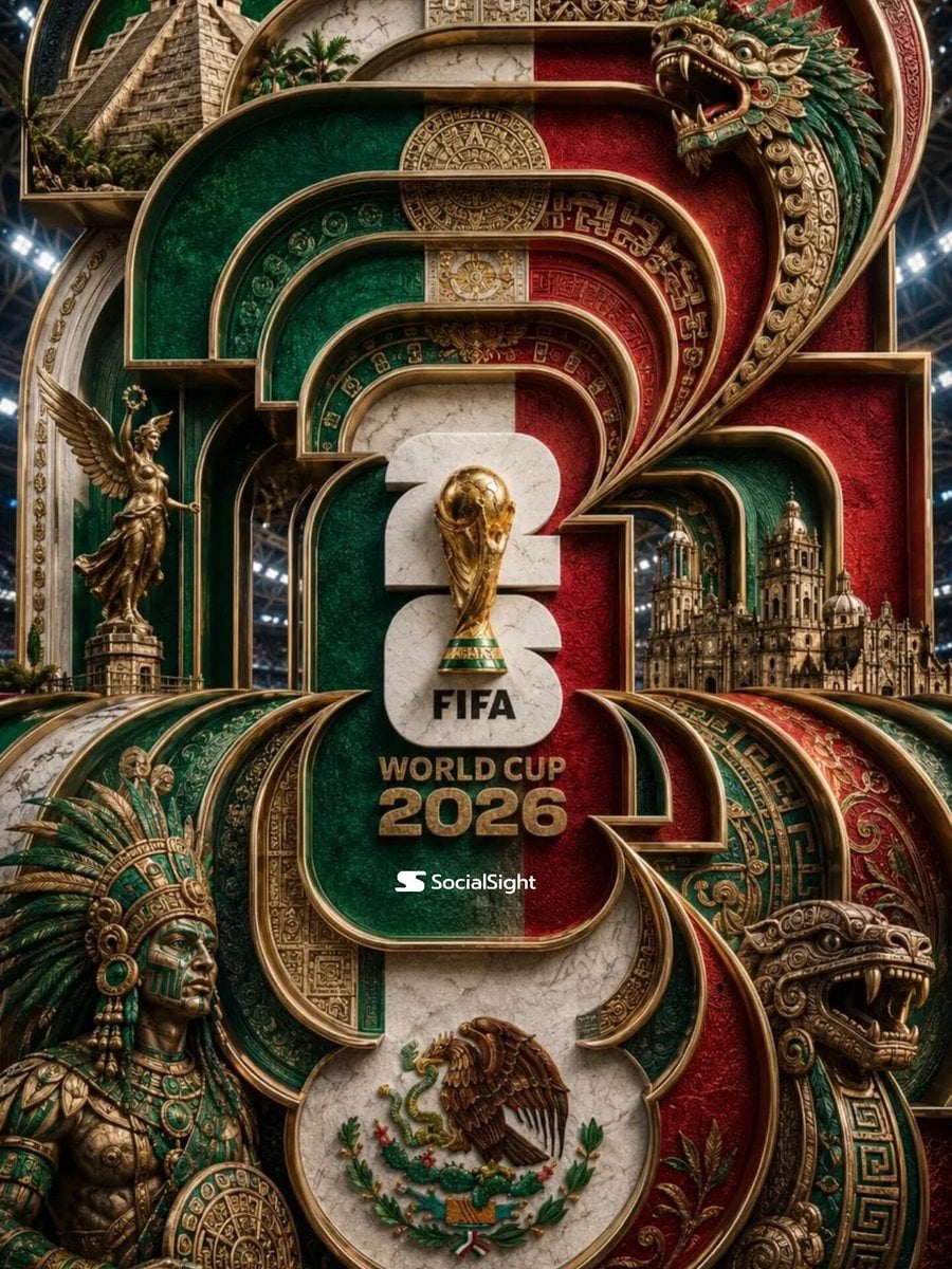 Ultra-detailed luxury 3D poster for the FIFA World Cup 2026 USA. Massive layered