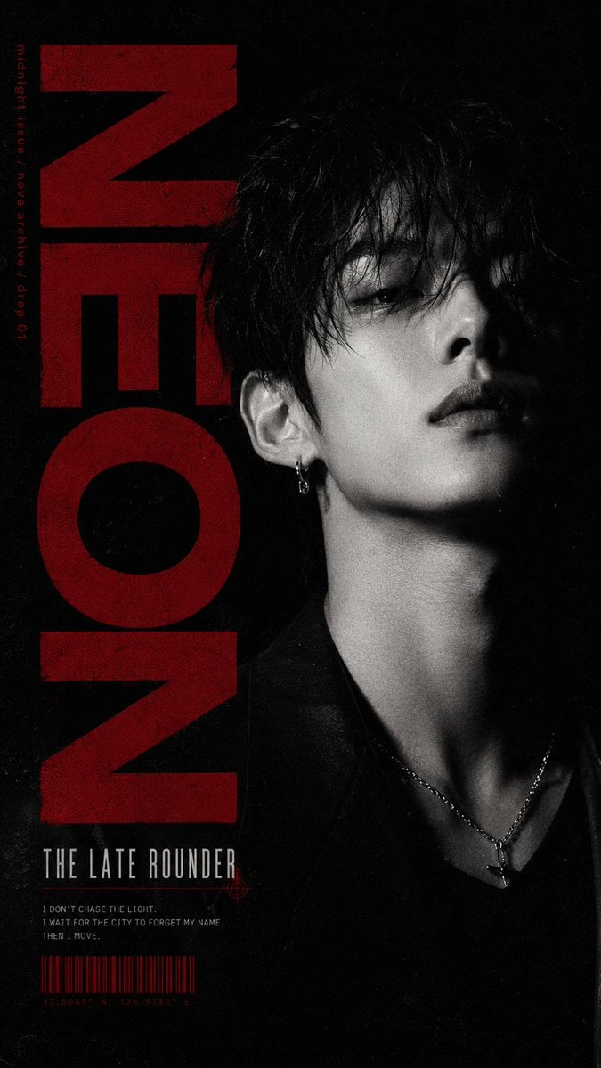 Create a high-end artist editorial poster with a strong fashion magazine, music 