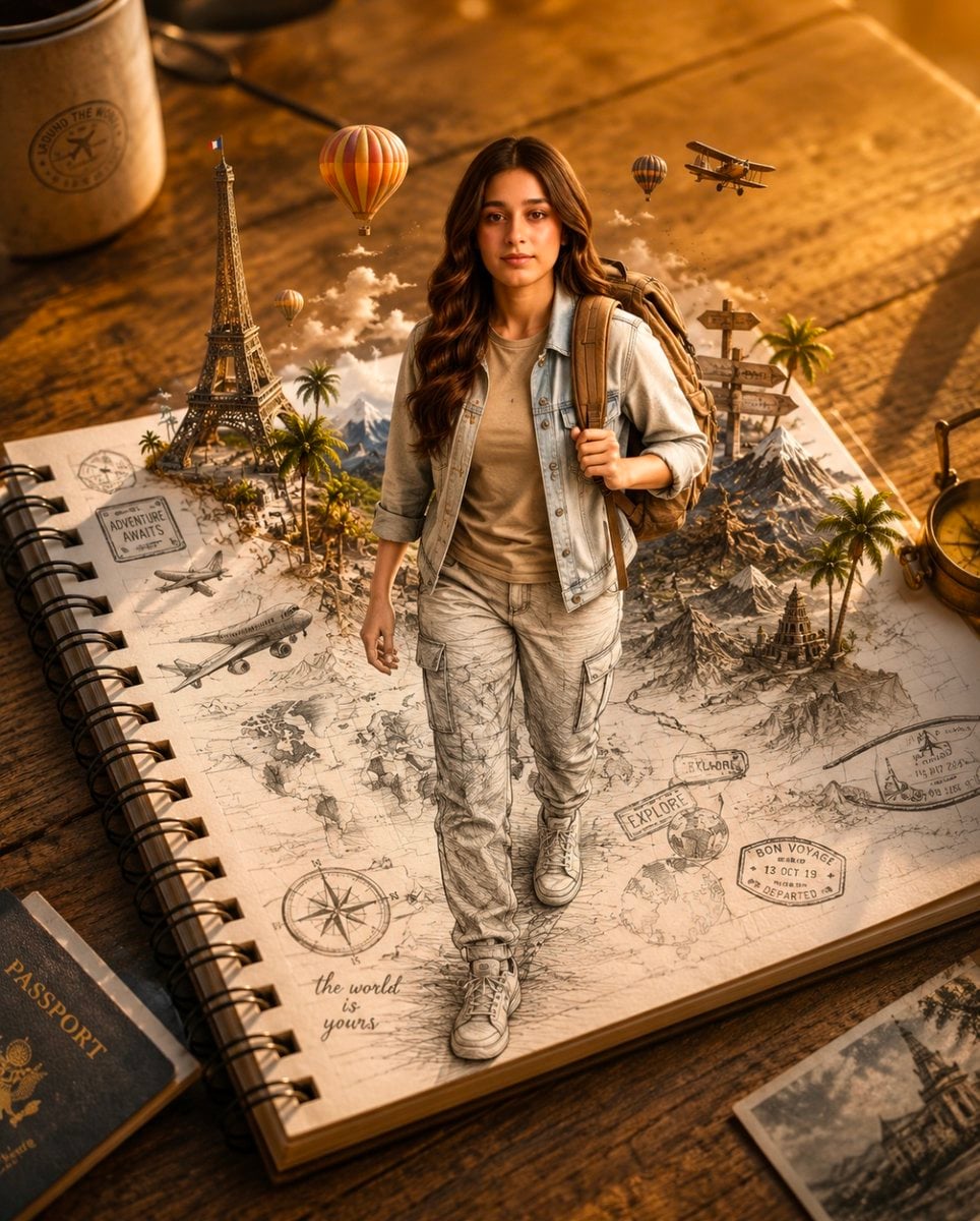 Create a stunning ultra-realistic 3D illusion artwork using the uploaded face as