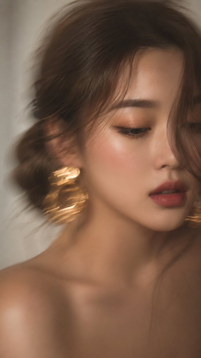 Intentional artistic motion-blur portrait, shot on a smartphone or long-exposure