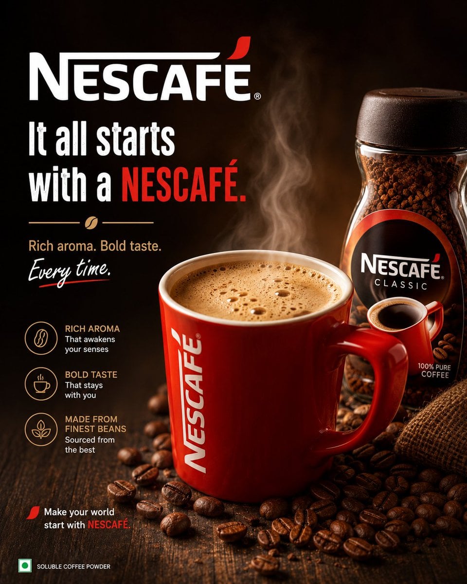 Create a collection of four premium commercial advertisements in the style of aw