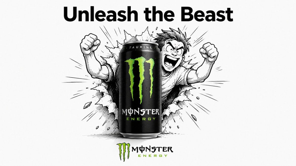 Creative composite brand advertisement, 16:9 horizontal aspect ratio, clean whit