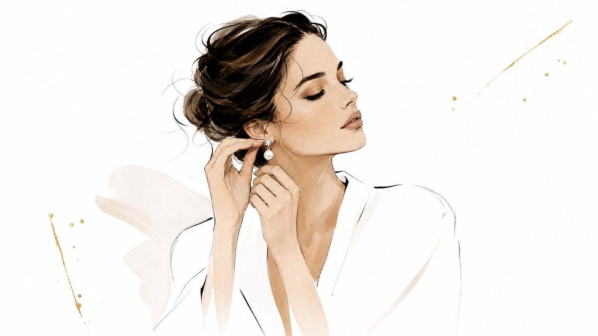 Minimal luxury-fashion illustration of [Subject], delicate strokes, editorial so