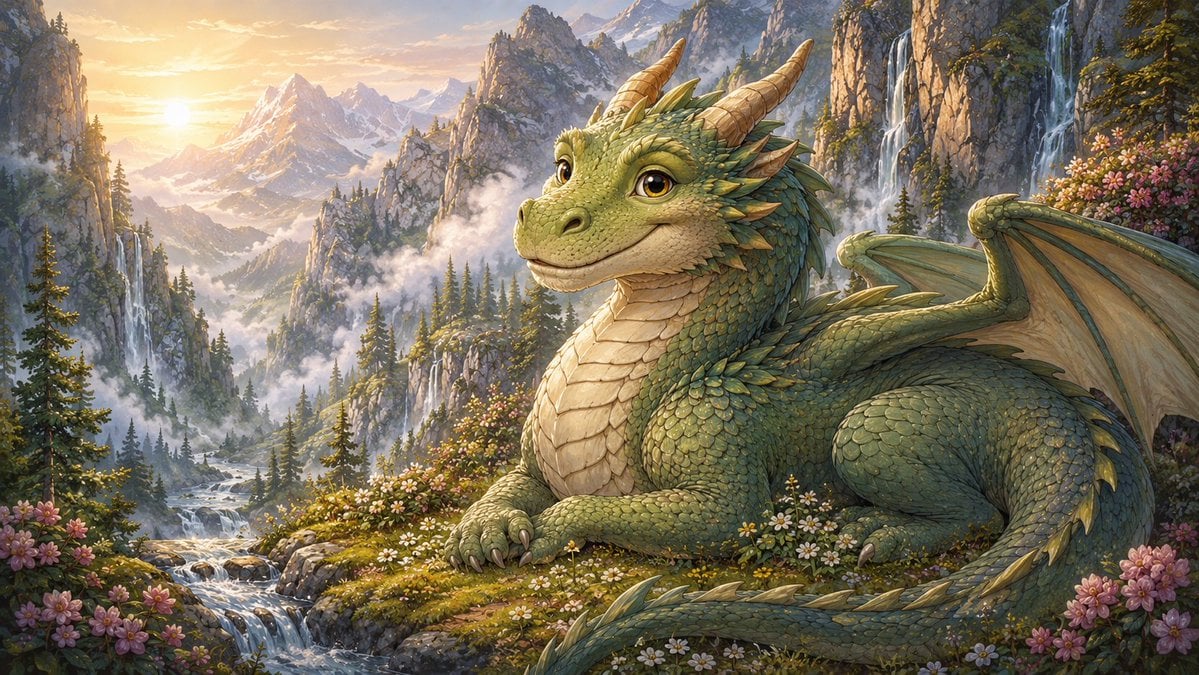 An enchanting illustration of [Subject] surrounded by lush [Environment], detail
