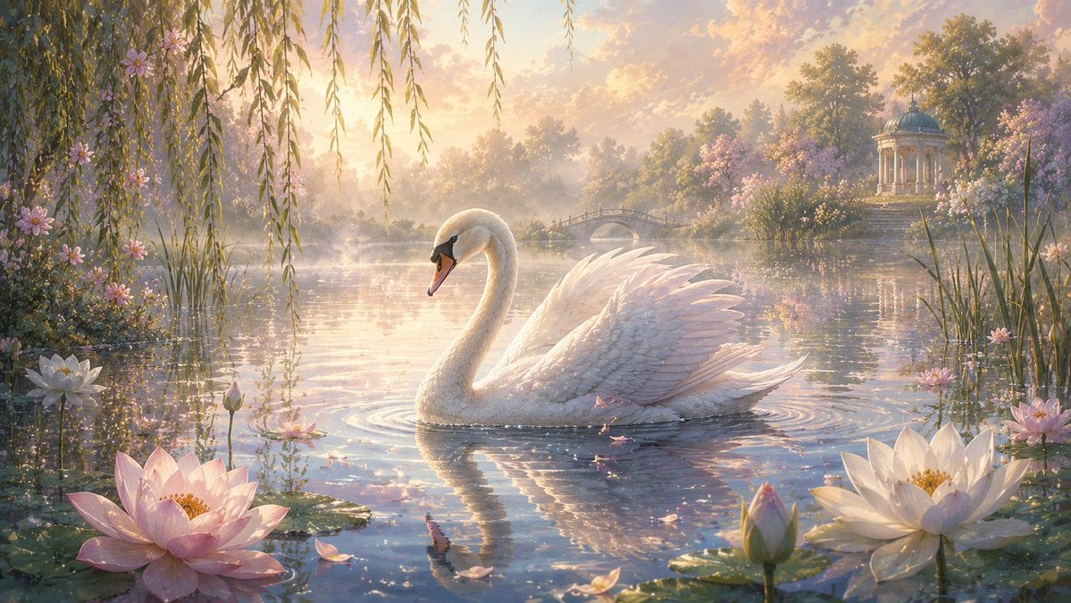 An enchanting illustration of [Subject] surrounded by lush [Environment], detail