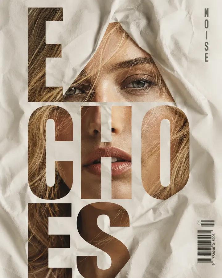 Vertical editorial poster portrait of [Character] with [Hair], face tightly fram