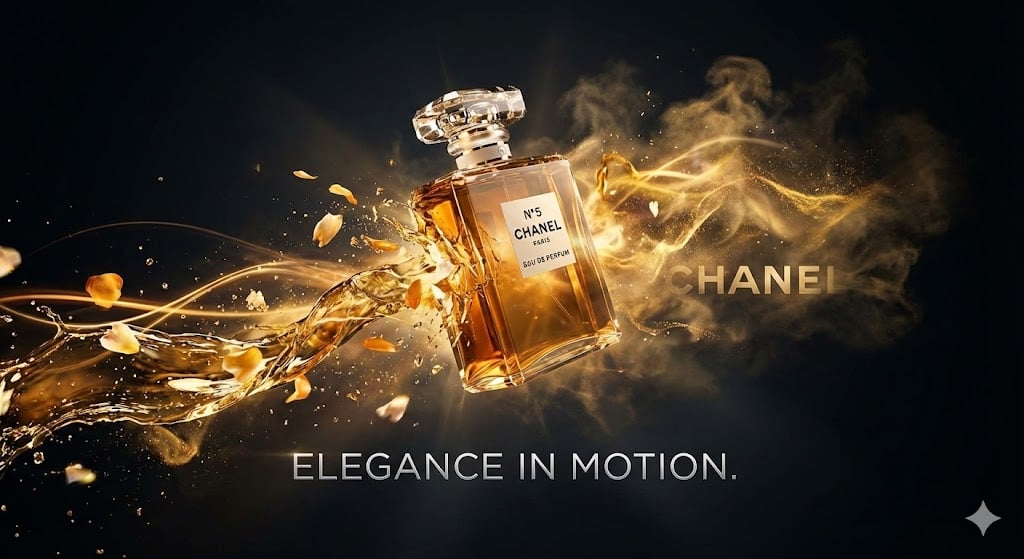 Cinematic 3D action-packed advertisement for [Product Brand], captured in an int
