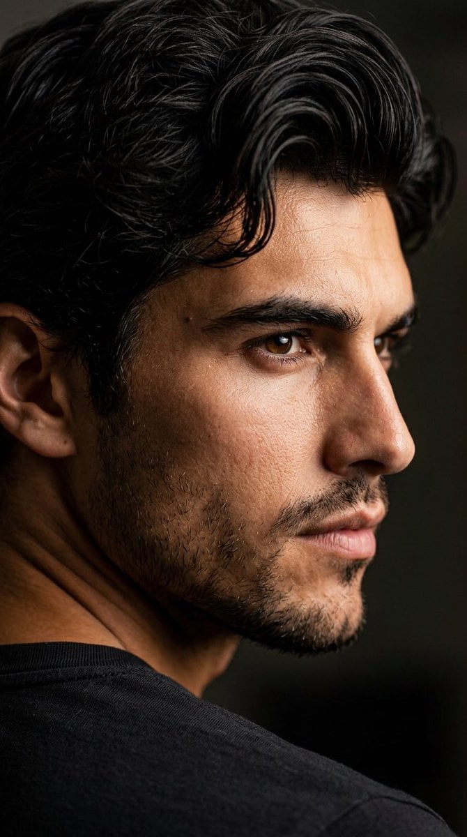 Create an ultra-realistic cinematic dark portrait using the exact face from the 
