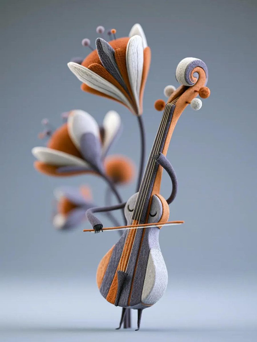 "A whimsical handcrafted textile sculpture of [Object], created entirely from kn