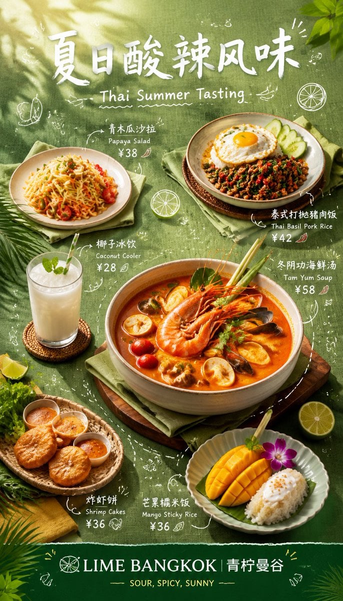【[主题名称]】：
【[品牌名]】：
【[主标题]】：
【[英文副标题]】：
【[主色调]】：
【[背景材质]】：
【[主菜]】：
【[辅助菜品]】：
【[品牌